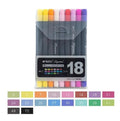 "M&G Brush Tip 18 Colour Markers Set - Double Sided APMW-7604"
