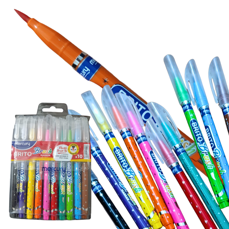 brush marker set of 12 colours