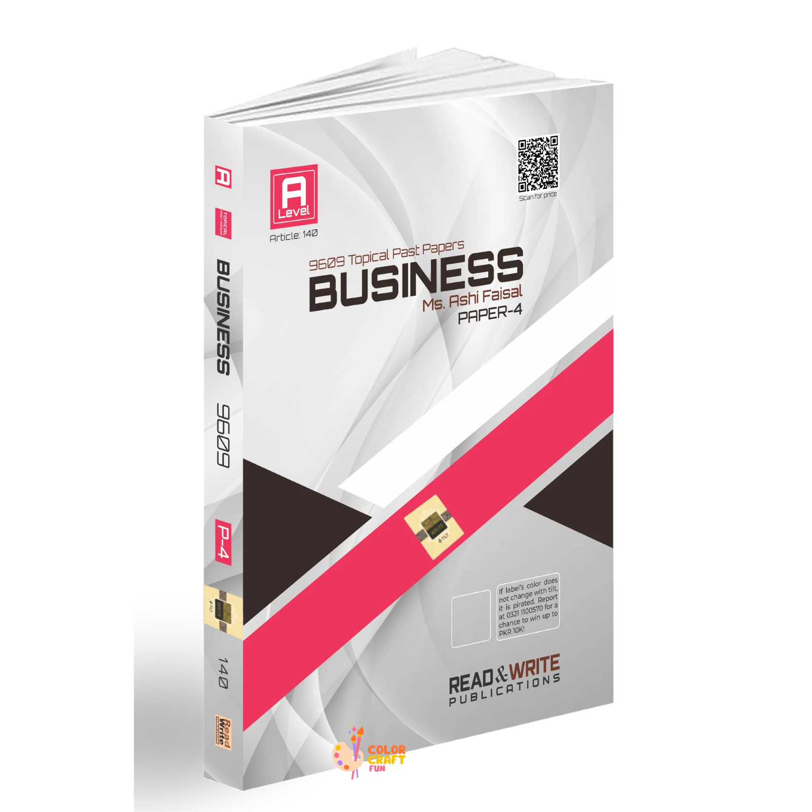 A'Level Business Studies Paper-4 (9609) Topical Past Papers with Mark Scheme (Art #140) Read & Write