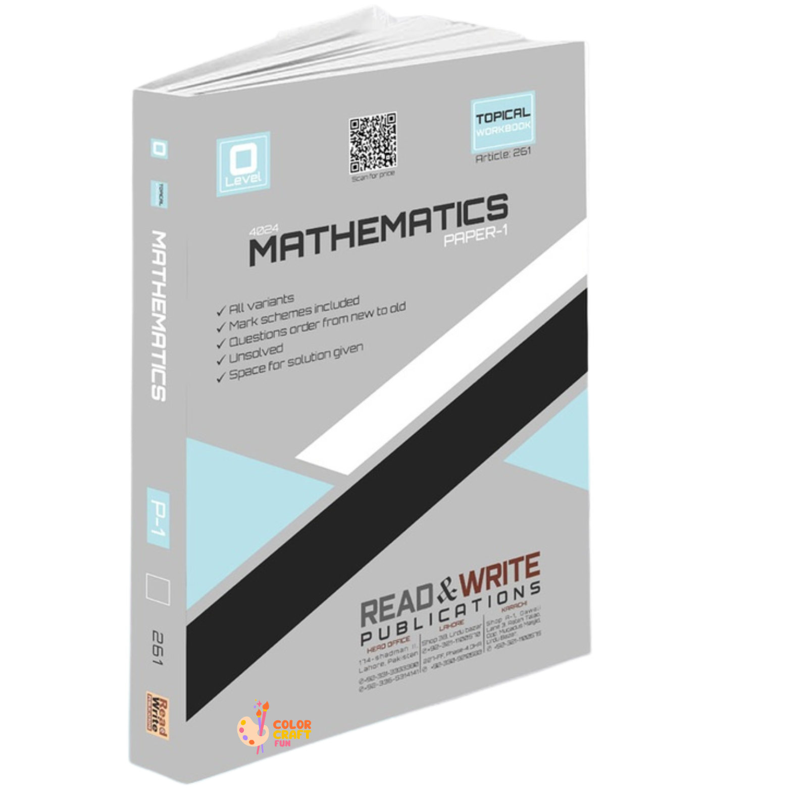 O'Level Mathematics Paper 1 Topical Workbook (Year: Updated till 2025) - article - No. 261 Read & Write