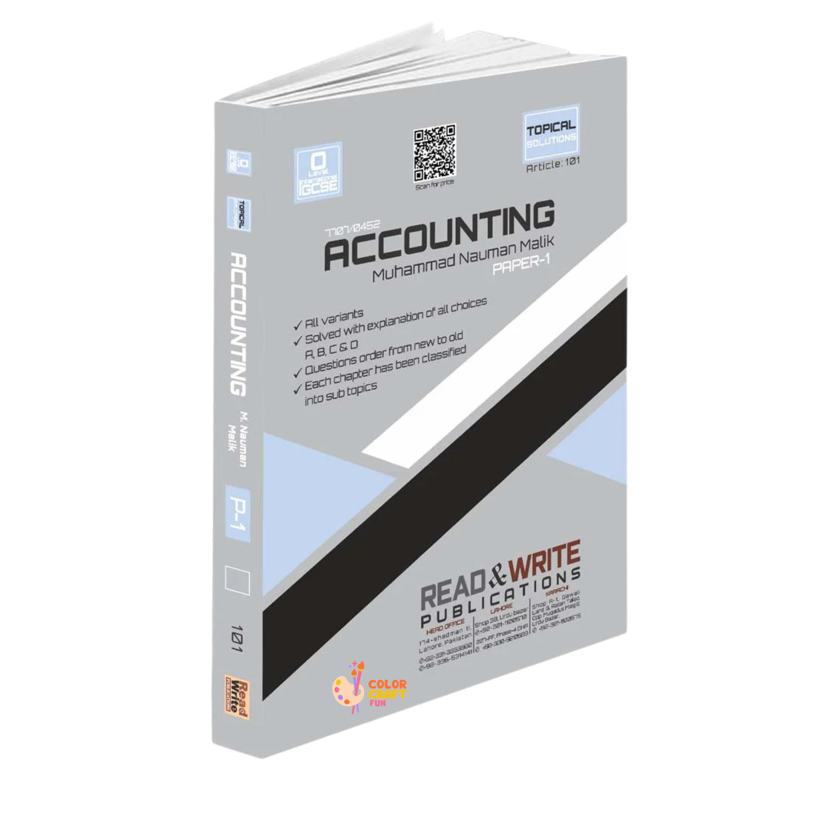 O'Level ACCOUNTING P1 MCQs By M Nauman Malik (Art #101) - Read & Write