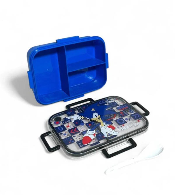 Sonic the Hedgehog 3 Portion Lunch Box – 1200ml Leak-Proof, BPA Free Kids Lunch Box with Spoon