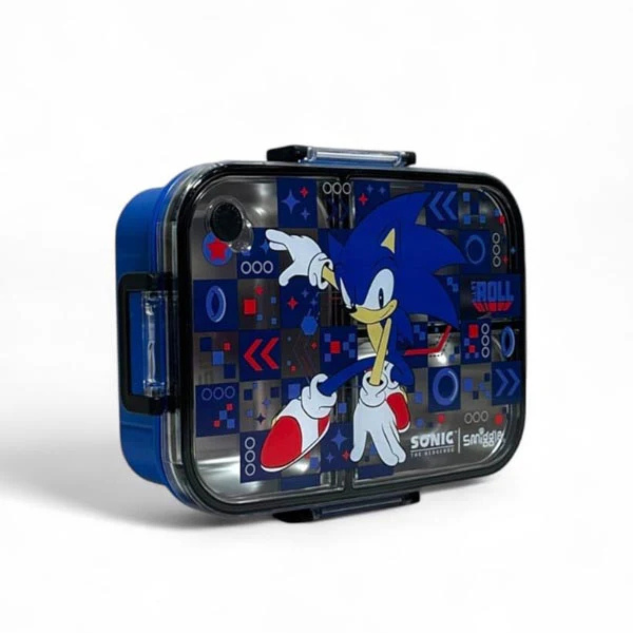Smiggle Sonic The Hedgehog 3 Portion Stainless Steel Lunch Box – Leak Proof, 750ml (SM262198)