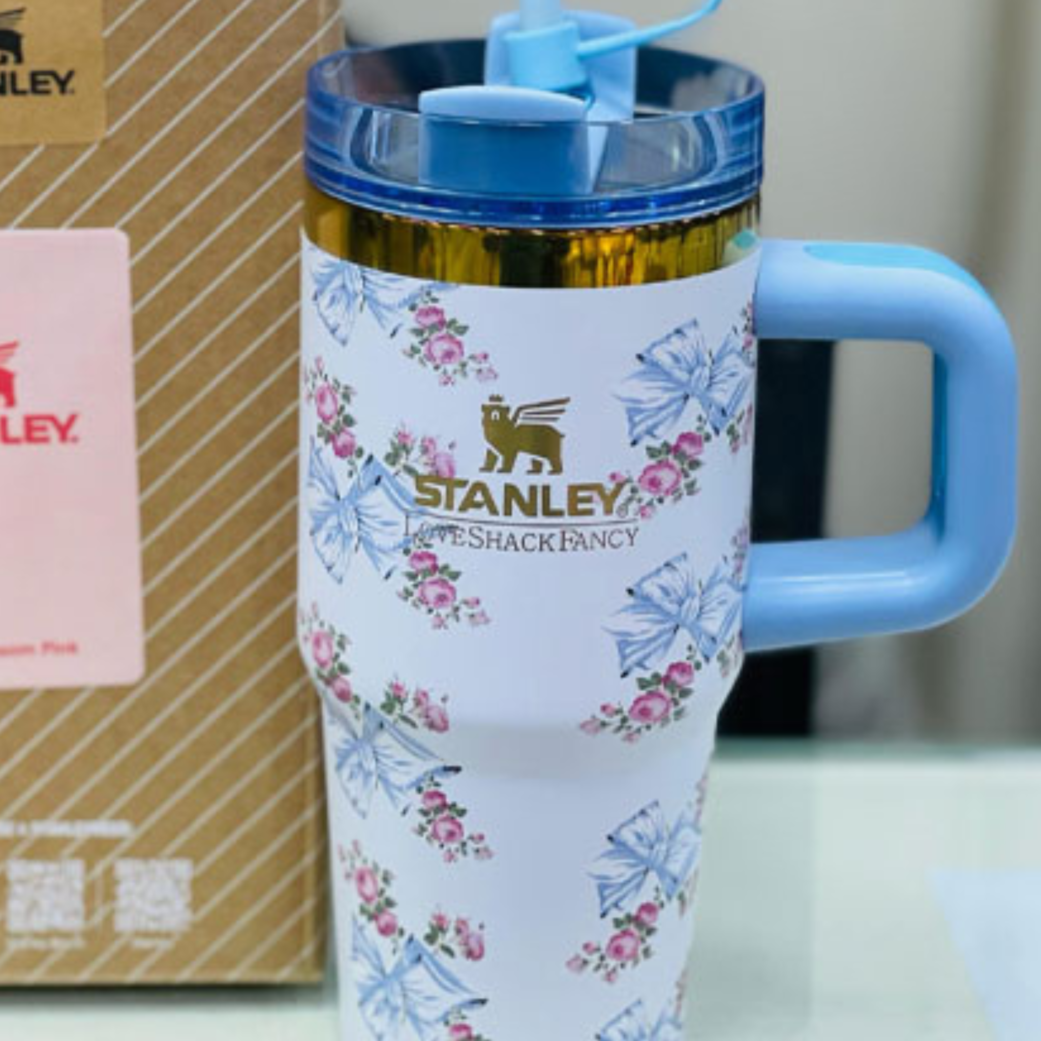 Stanley x LoveShackFancy Cute Mini Tumbler 20oz with Gift box