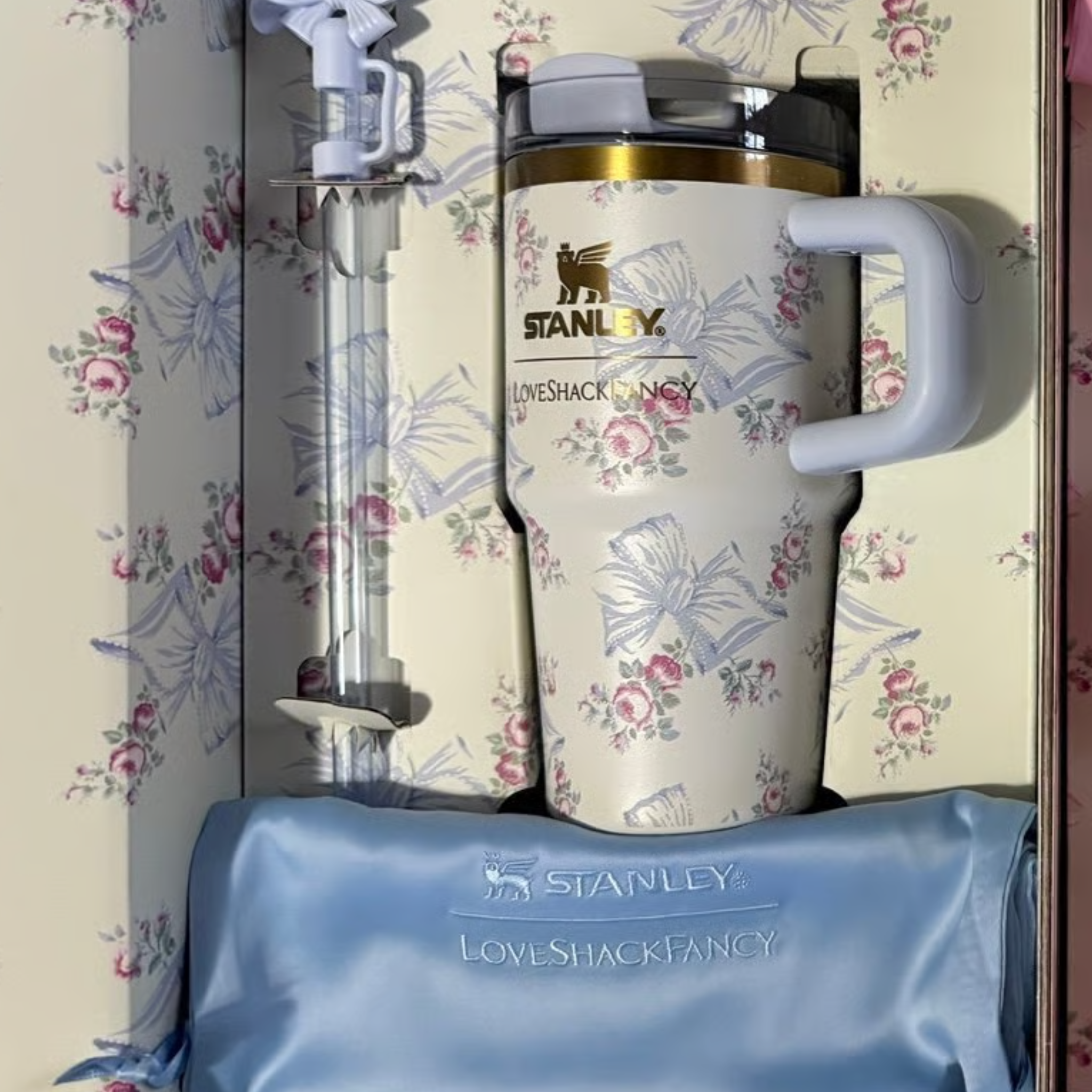 Stanley x LoveShackFancy Cute Mini Tumbler 20oz with Gift box