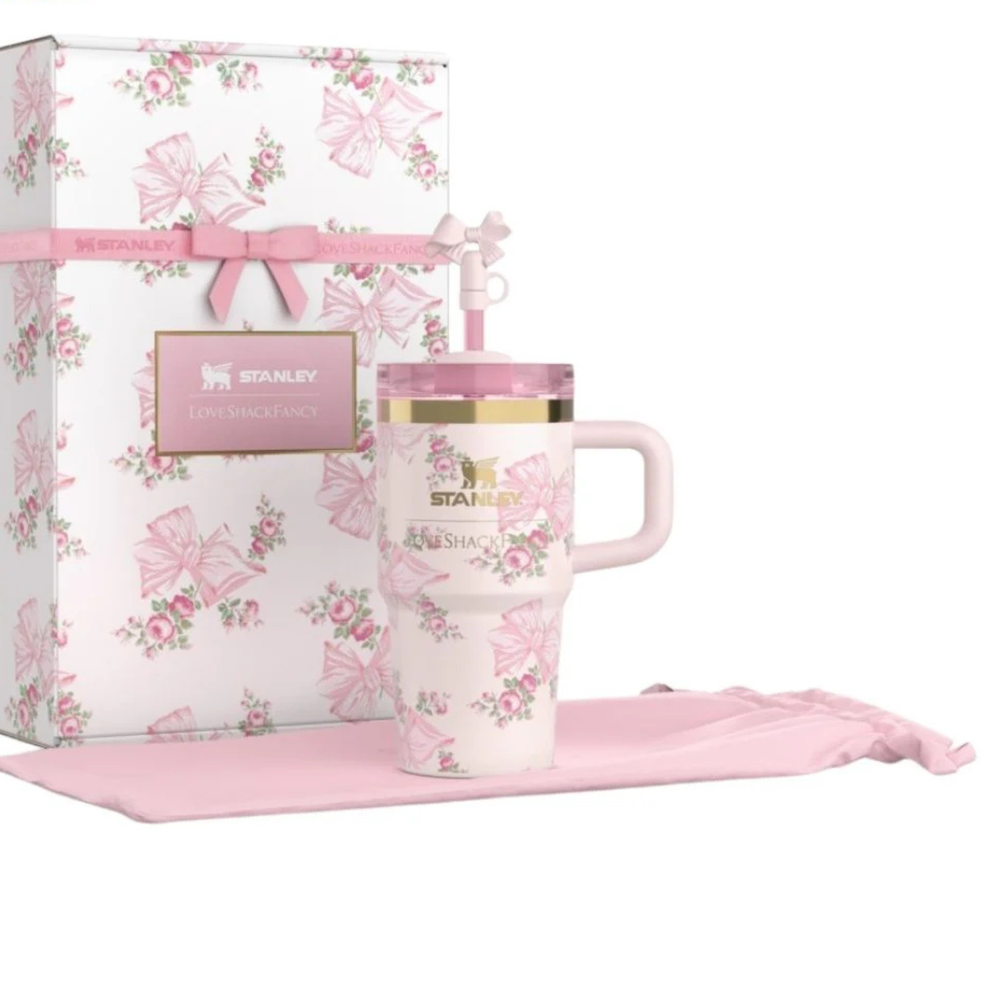 Stanley x LoveShackFancy Cute Mini Tumbler 20oz with Gift box