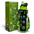 Smiggle Orignal Mine Craft Plastic Water Bottle 680 ml With Side Hanging Strap