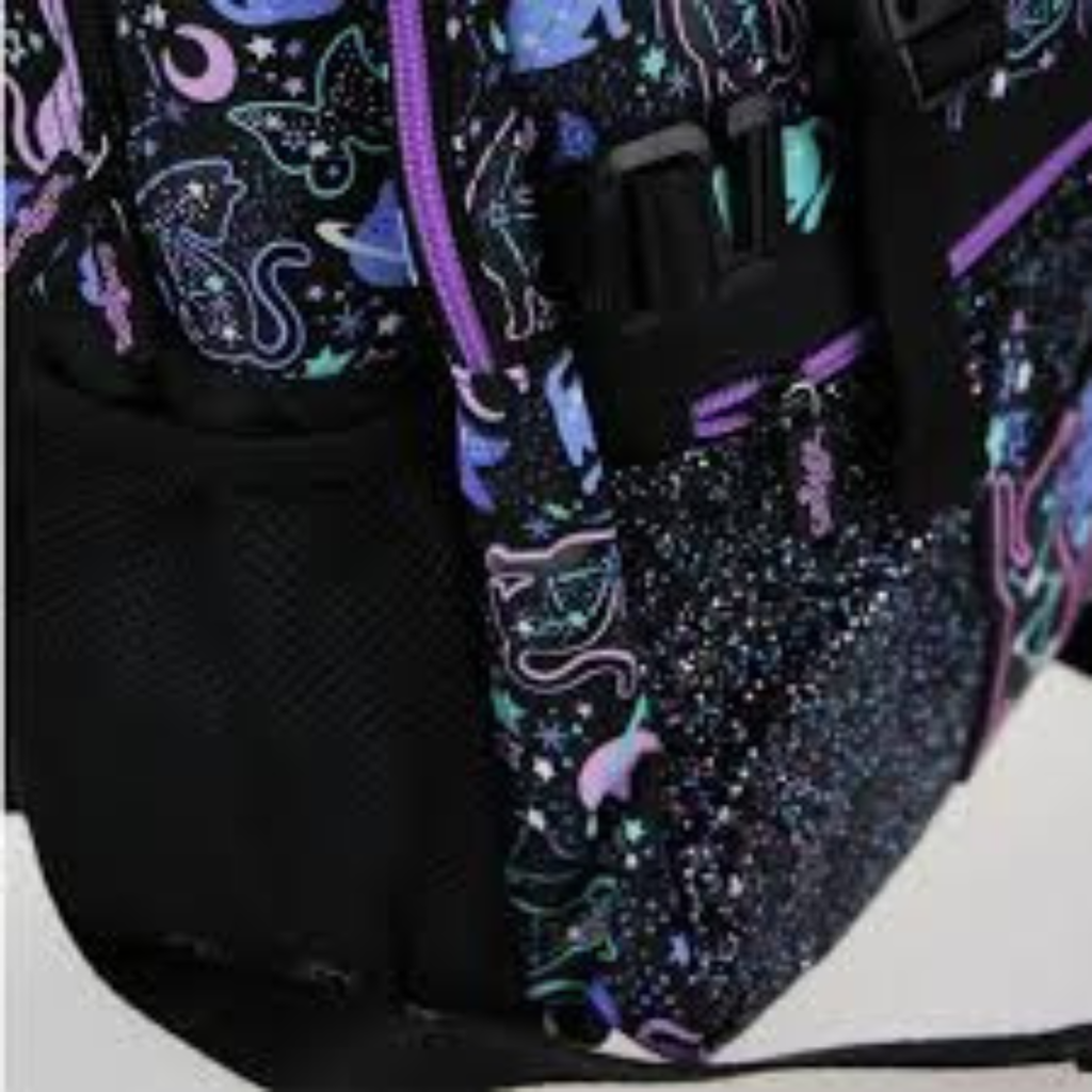 Smiggle Glitter Cat Foldover School Bag for Kids | Premium Durable Backpack (Grade 3–8) xl size (100%orignal)