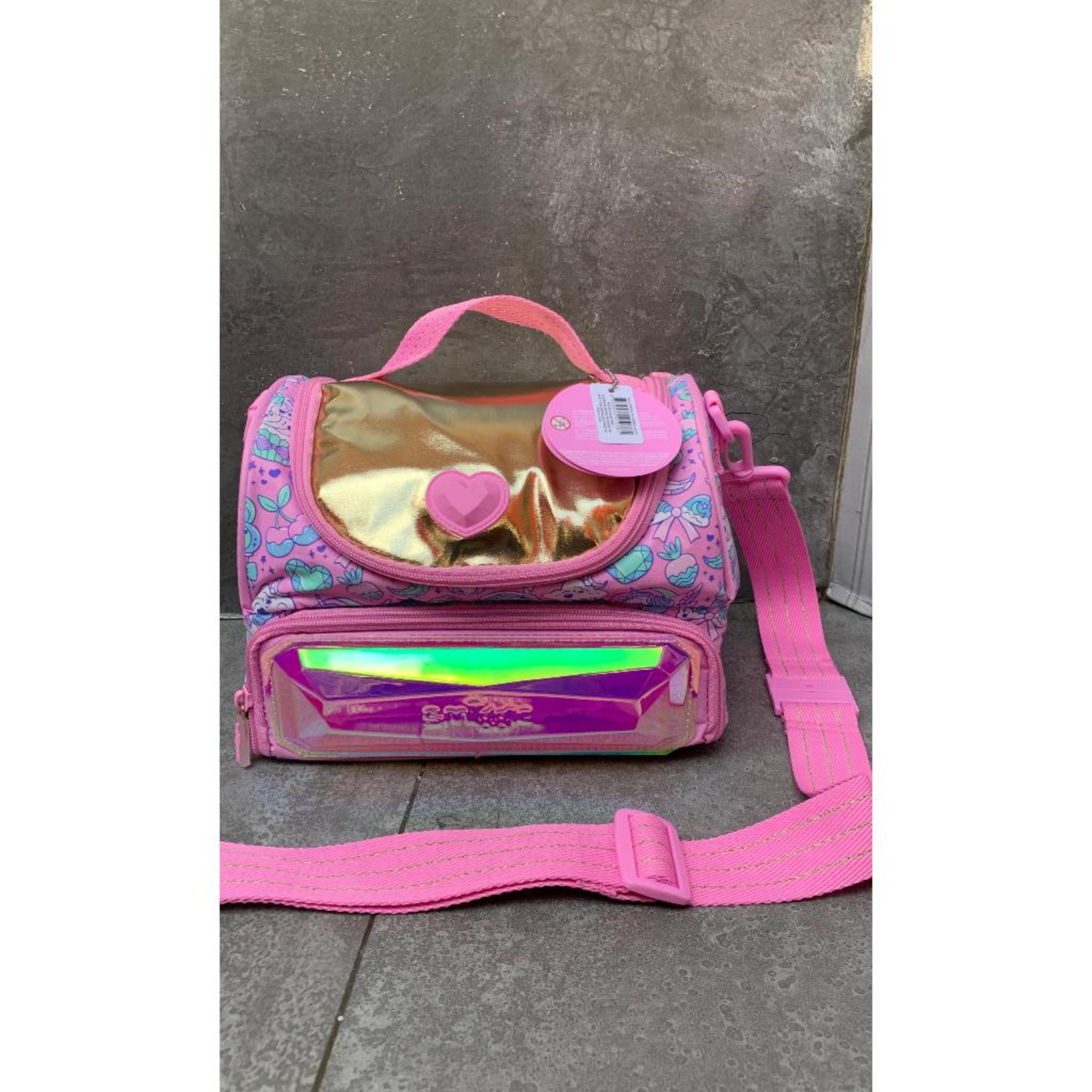 smiggle Brand Fairytale Princess 2-Compartment Insulated Lunch Bag for Girls