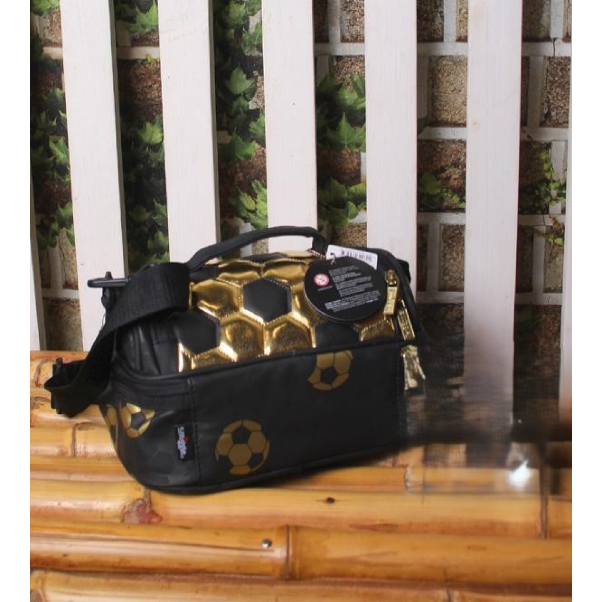Smiggle Brand Soccer Themed Insulated Two Compartment Lunch Bag