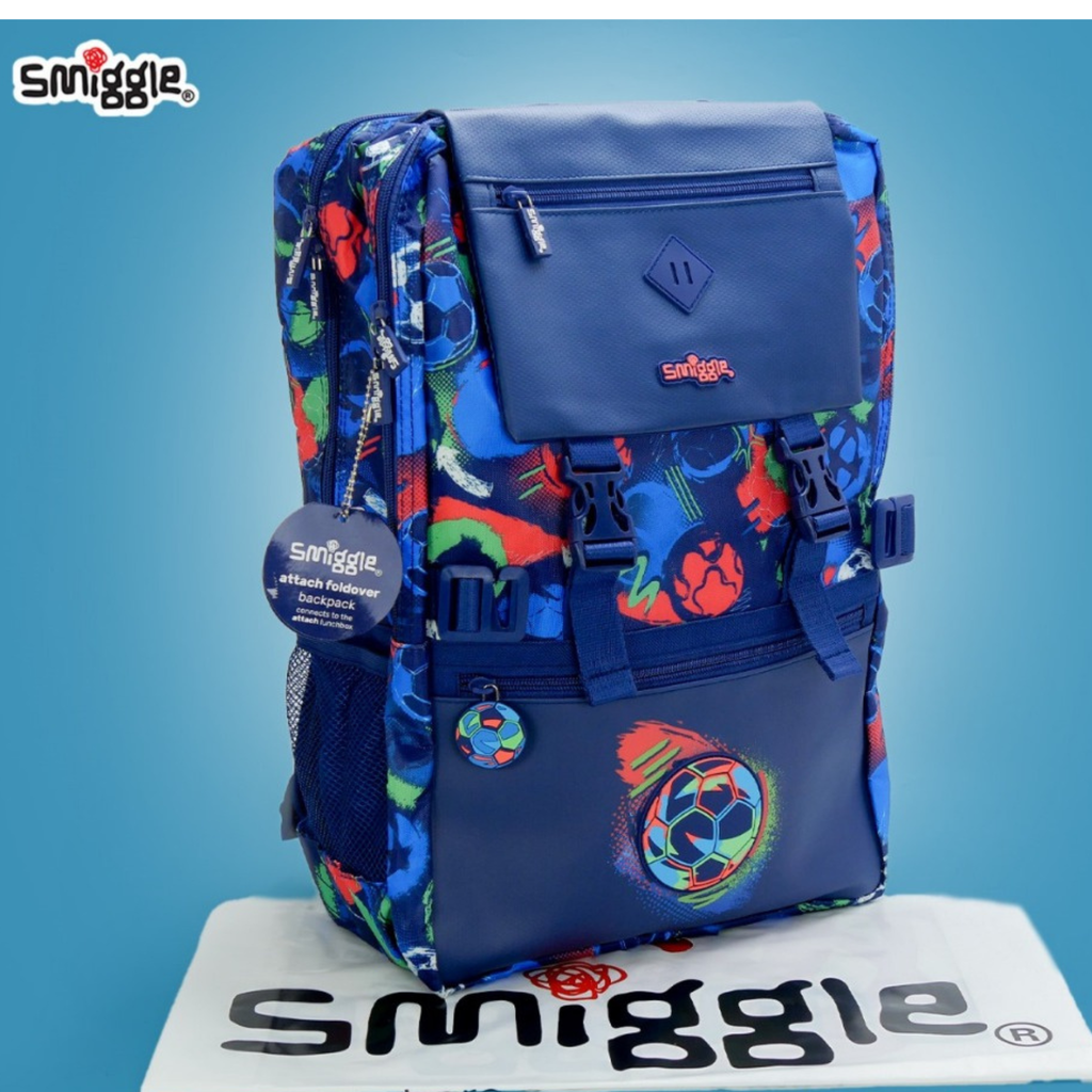 Smiggle football Away Foldover School Bag for Kids | Premium Durable Backpack (Grade 3–8) xl sizwe (100%orignal)