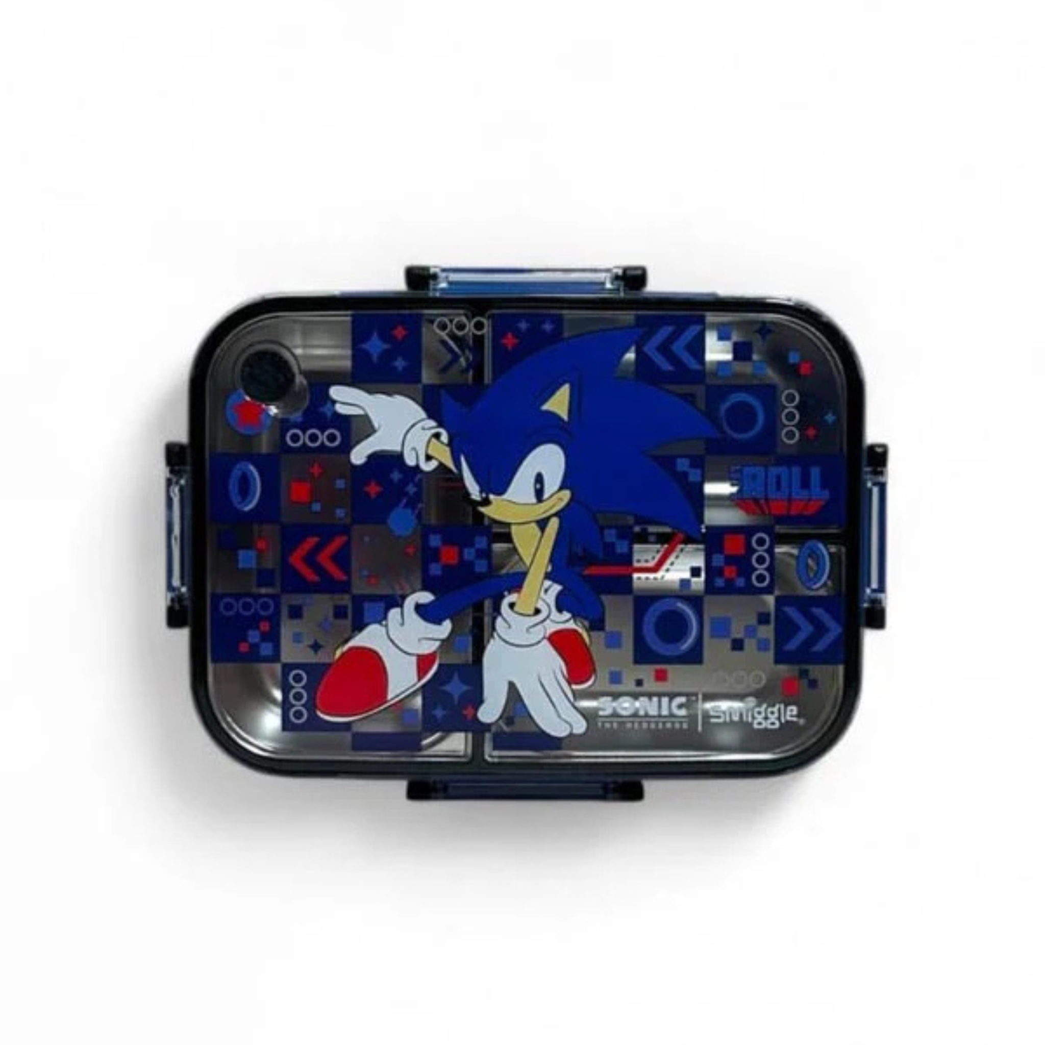 Smiggle Sonic The Hedgehog 3 Portion Stainless Steel Lunch Box – Leak Proof, 750ml (SM262198)