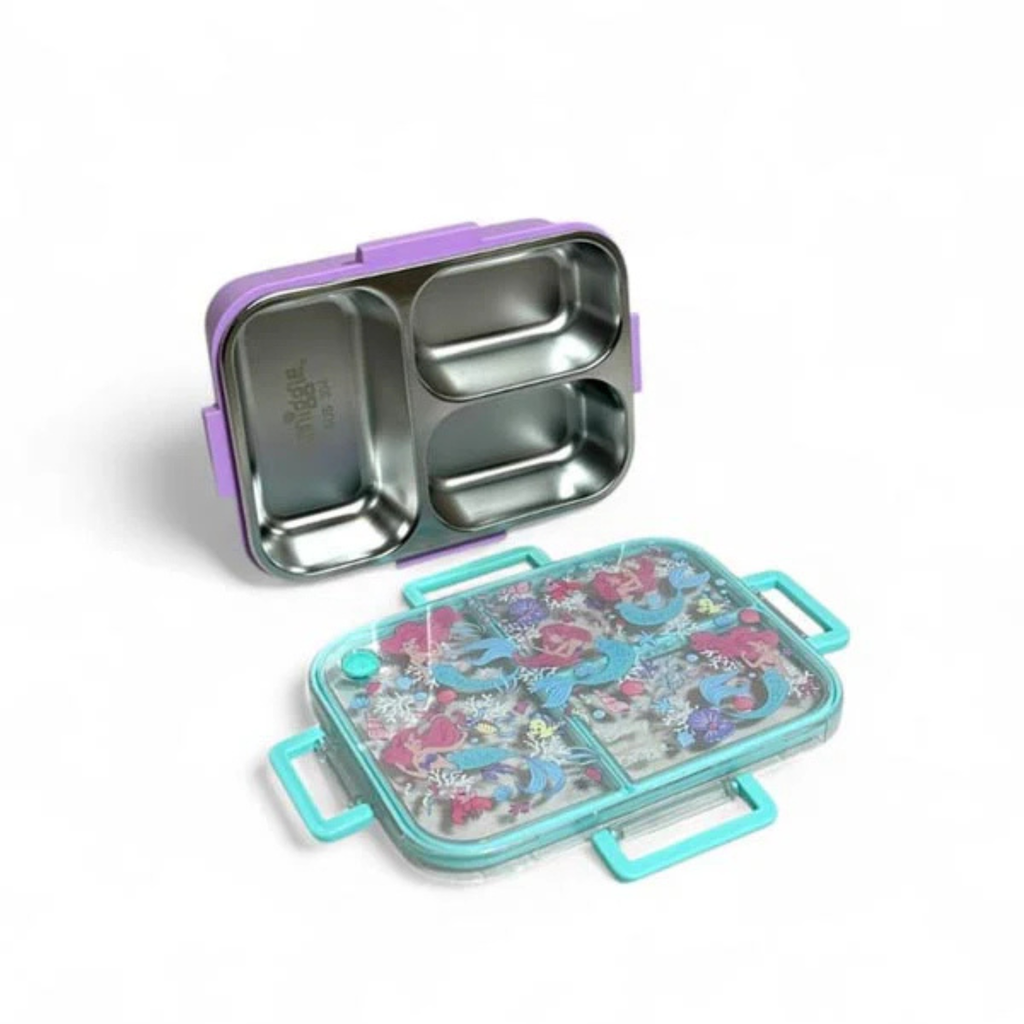 Smiggle Mermaid 3 Portion Stainless Steel Lunch Box – Leak Proof, 750ml (SM262198)