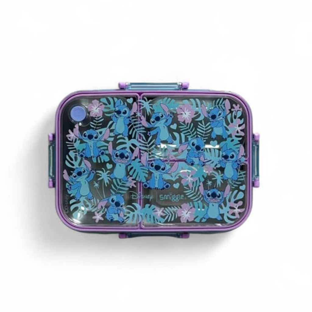 Smiggle Stitch 3 Portion Stainless Steel Lunch Box – Leak Proof, 750ml (SM262198)