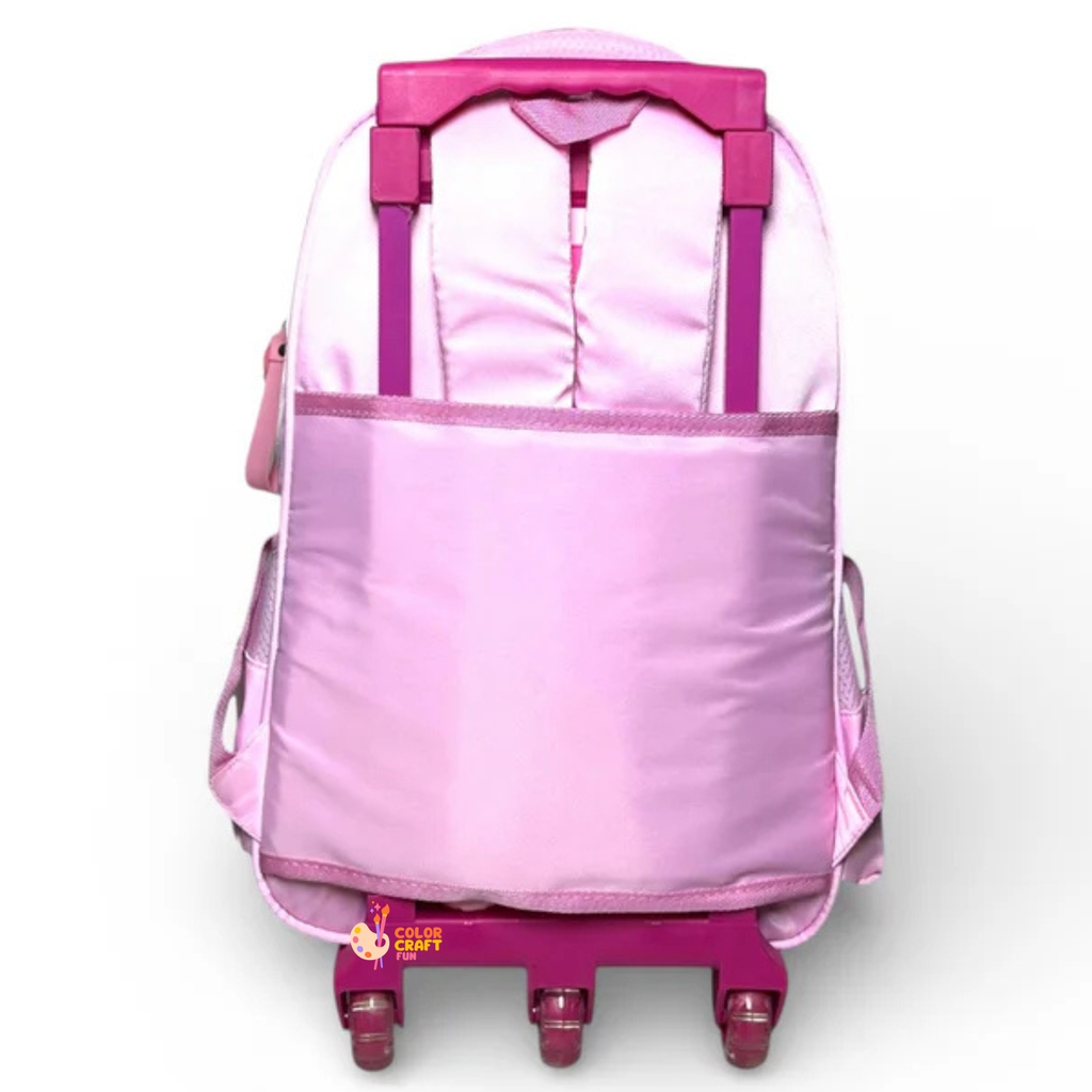 16 Inch 3D Labubu Trolley Bag For Grade 2 Till 4 Girls ( With Keychain )