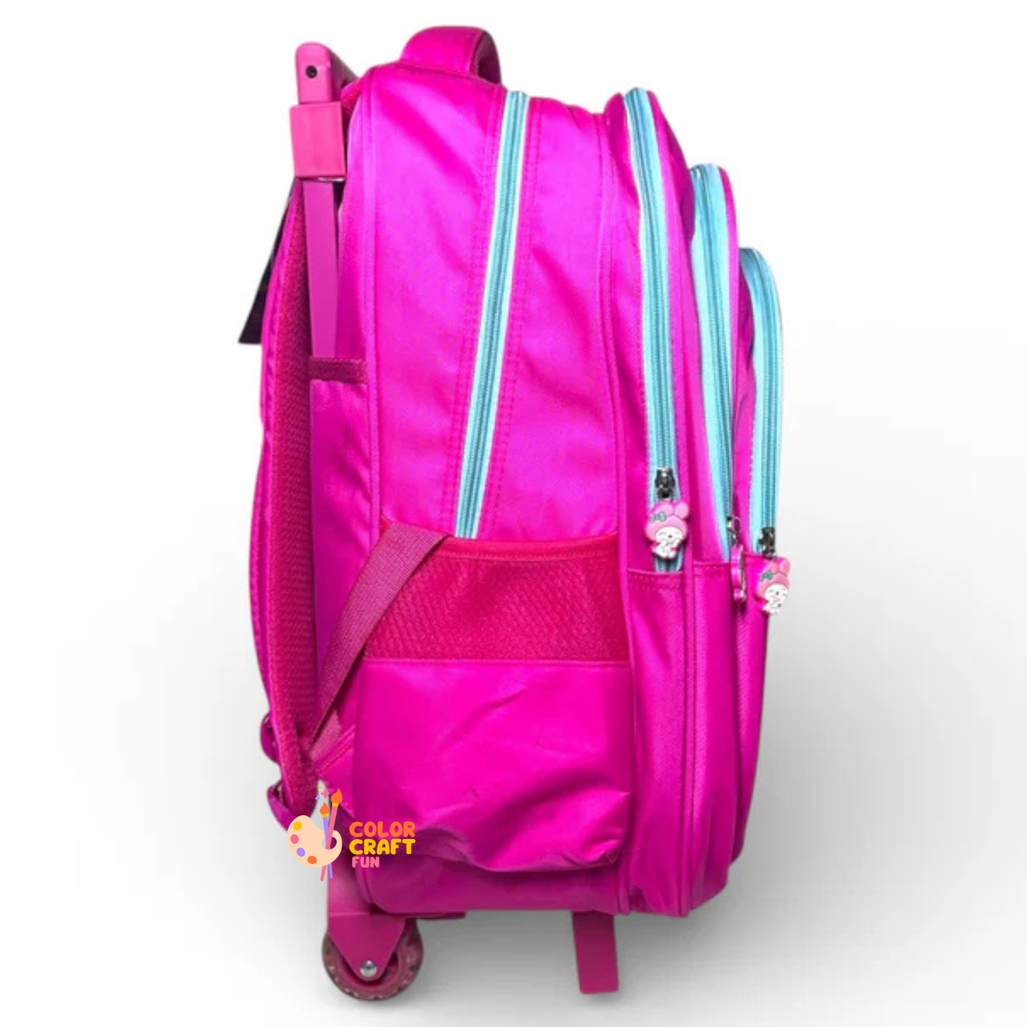 18 Inch 3D Melody Trolley Bag For Grade 4 Till 8 Girls ( With Keychain )