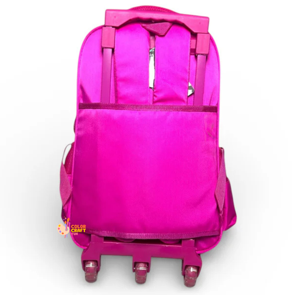 16 Inch 3D Melody Trolley Bag For Grade 2 Till 4 Girls ( With Keychain )