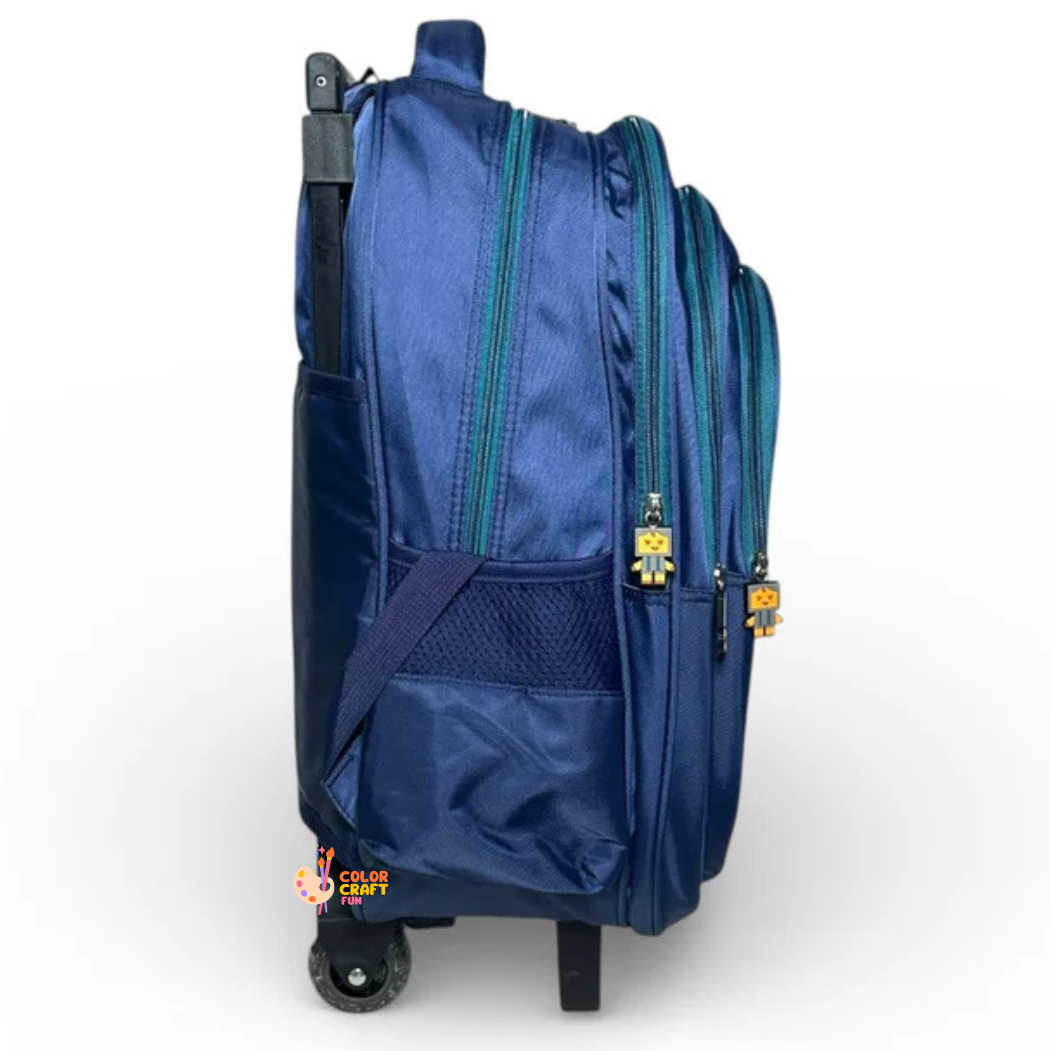 18 Inch 3D Minecraft Trolley Bag For Grade 4 Till 8 Boys ( With Keychain )
