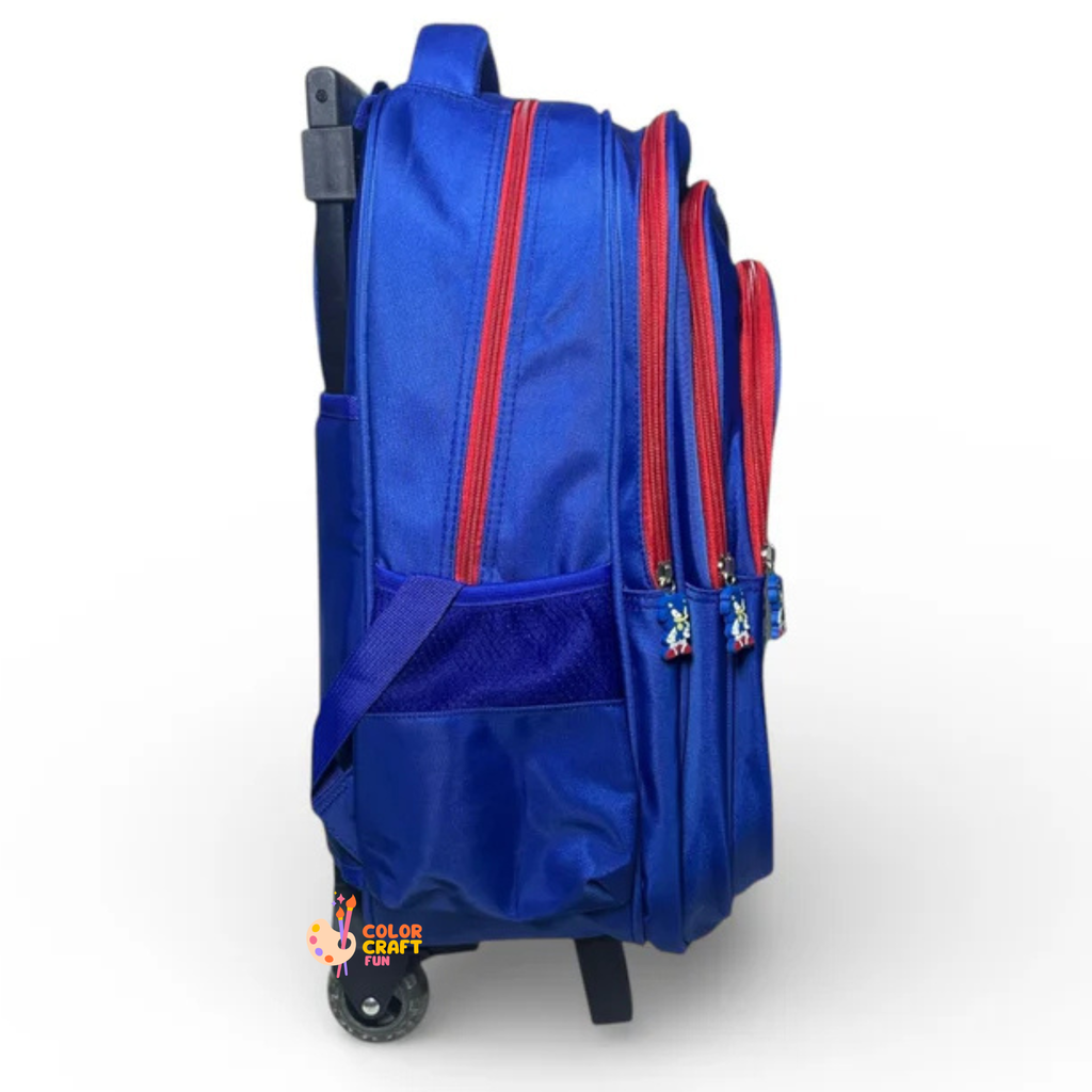 18 Inch 3D Sonic Trolley Bag For Grade 4 Till 8 Boys ( With Keychain )