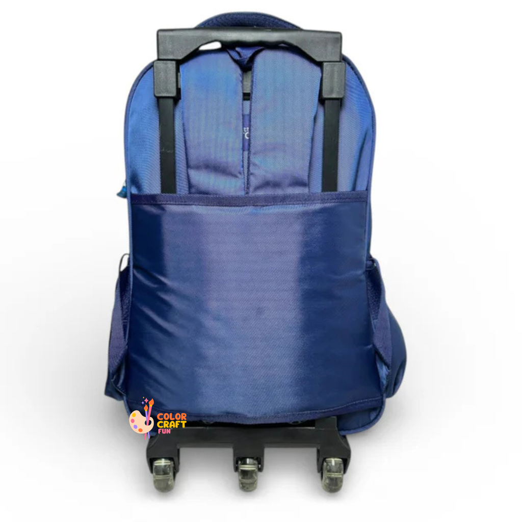 16 Inch 3D Stitch Trolley Bag For Grade 2 Till 4 Boys ( With Keychain )