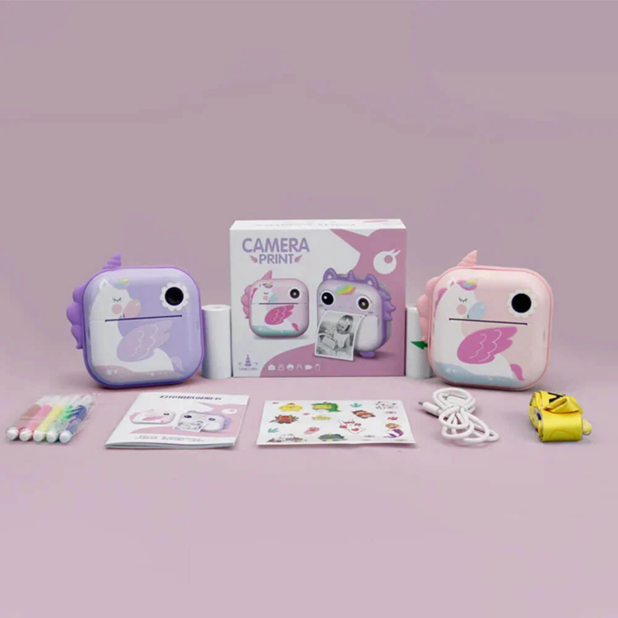Magical Creativity in Your Pocket: 2-in-1 Unicorn Portable Printer & Camera for Kids!
