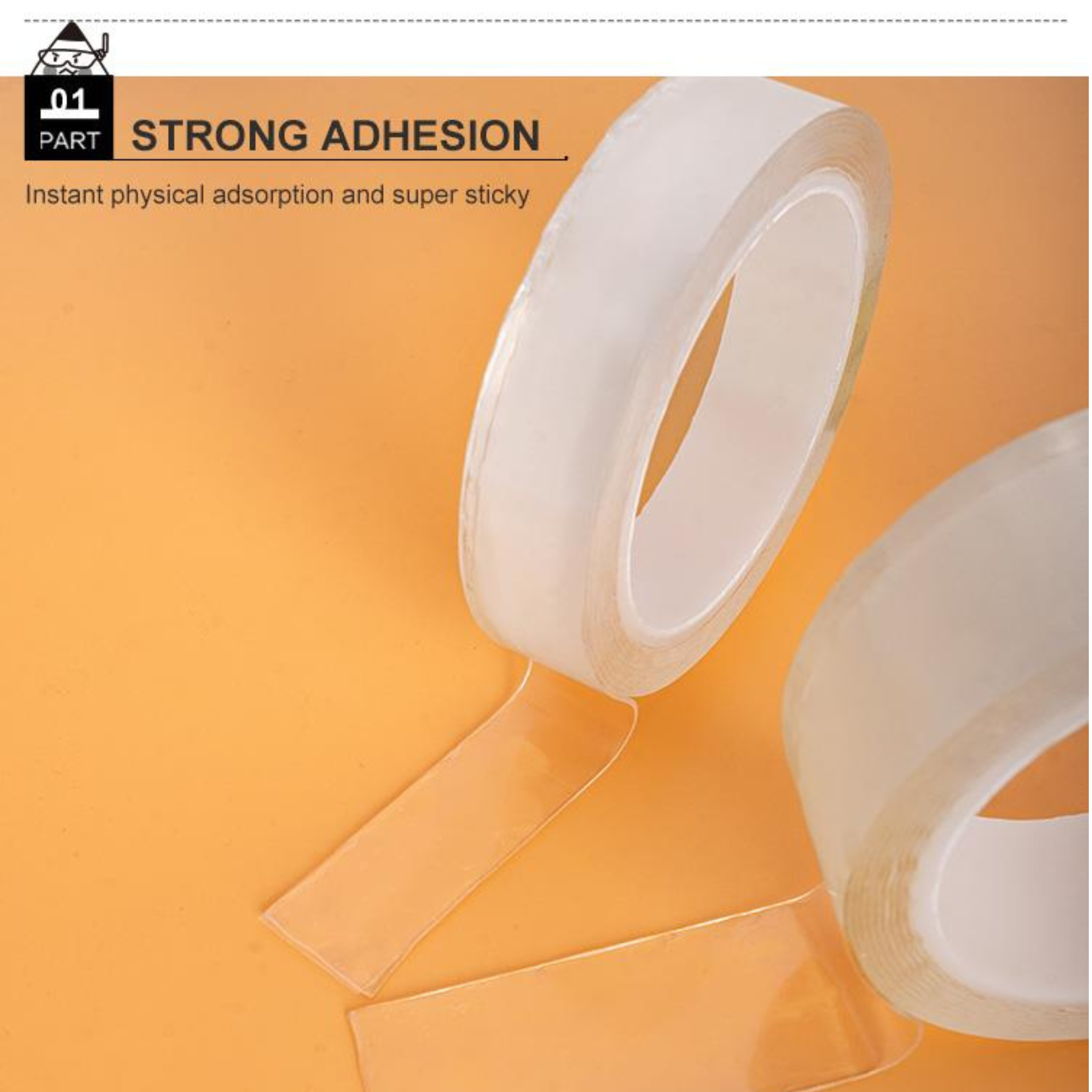 M&G Invisible Double Sided Magic Nano Mounting Tape 1 Inch