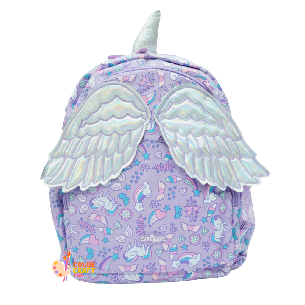 Smiggle 100% orignal Perple Unicorn school bag for kg class (14inch)