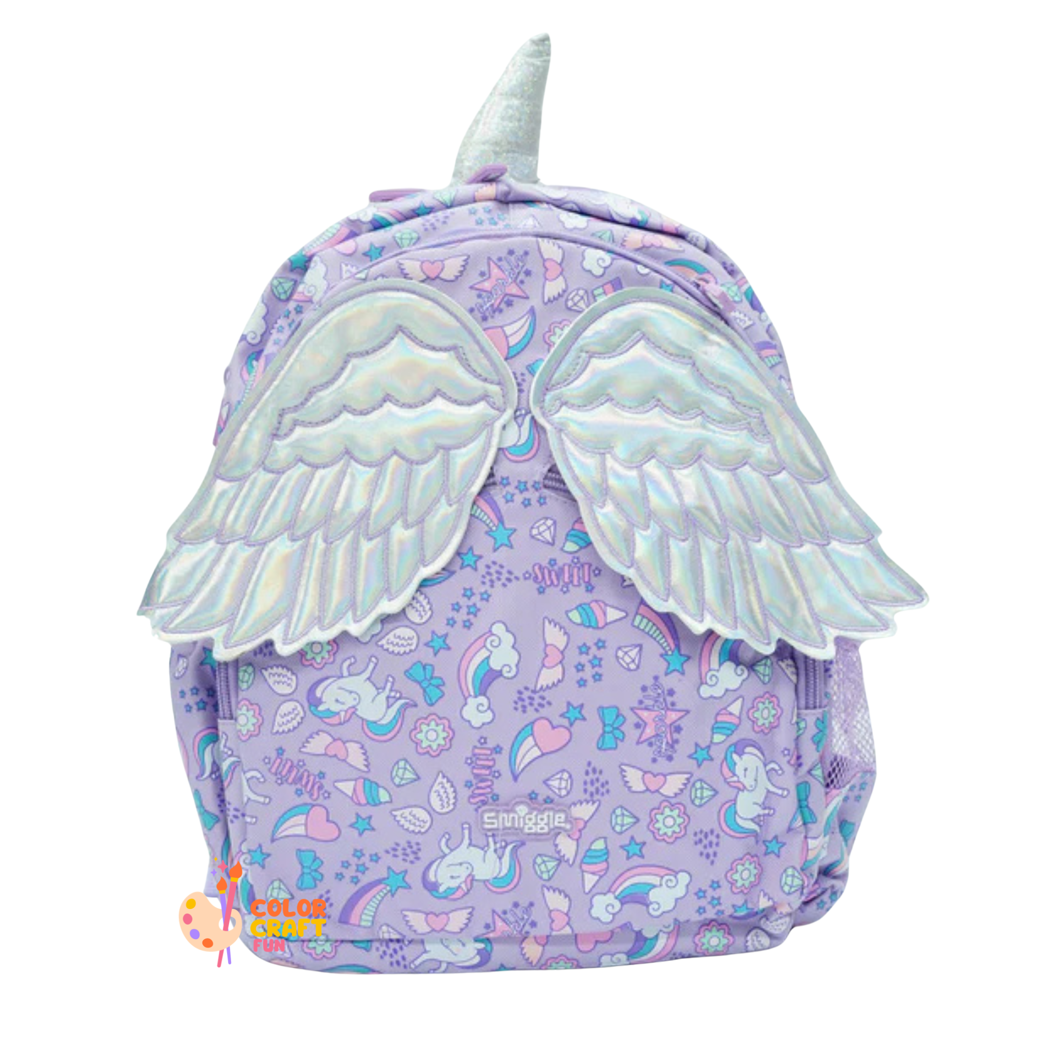 Smiggle 100% orignal Perple Unicorn school bag for kg class (14inch)