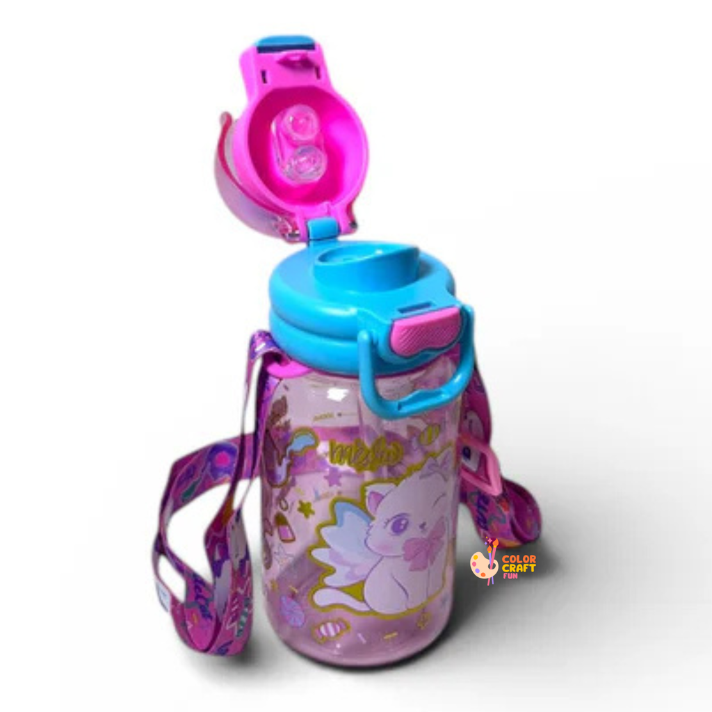 Kitty Dual Sipper BPA Free Water Bottle 600ML