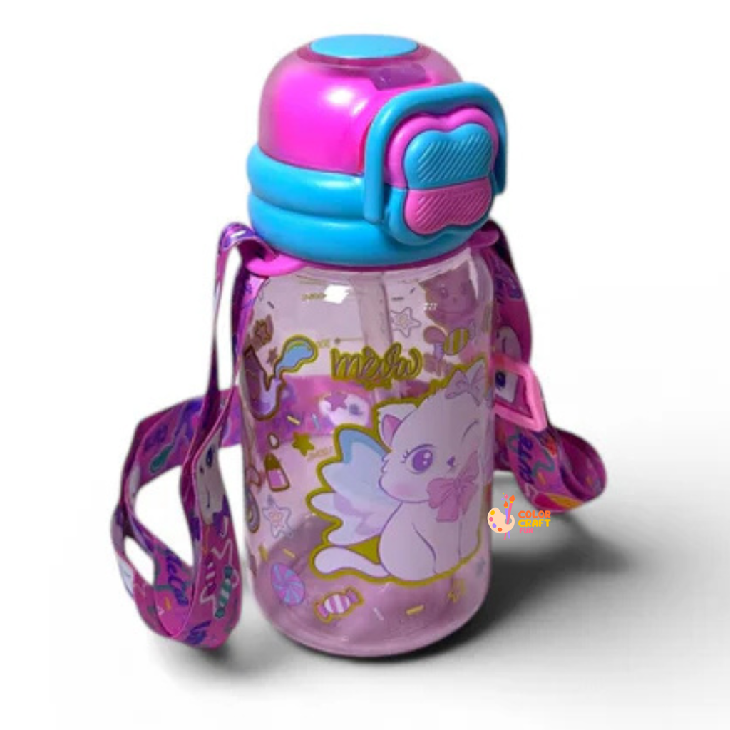 Kitty Dual Sipper BPA Free Water Bottle 600ML