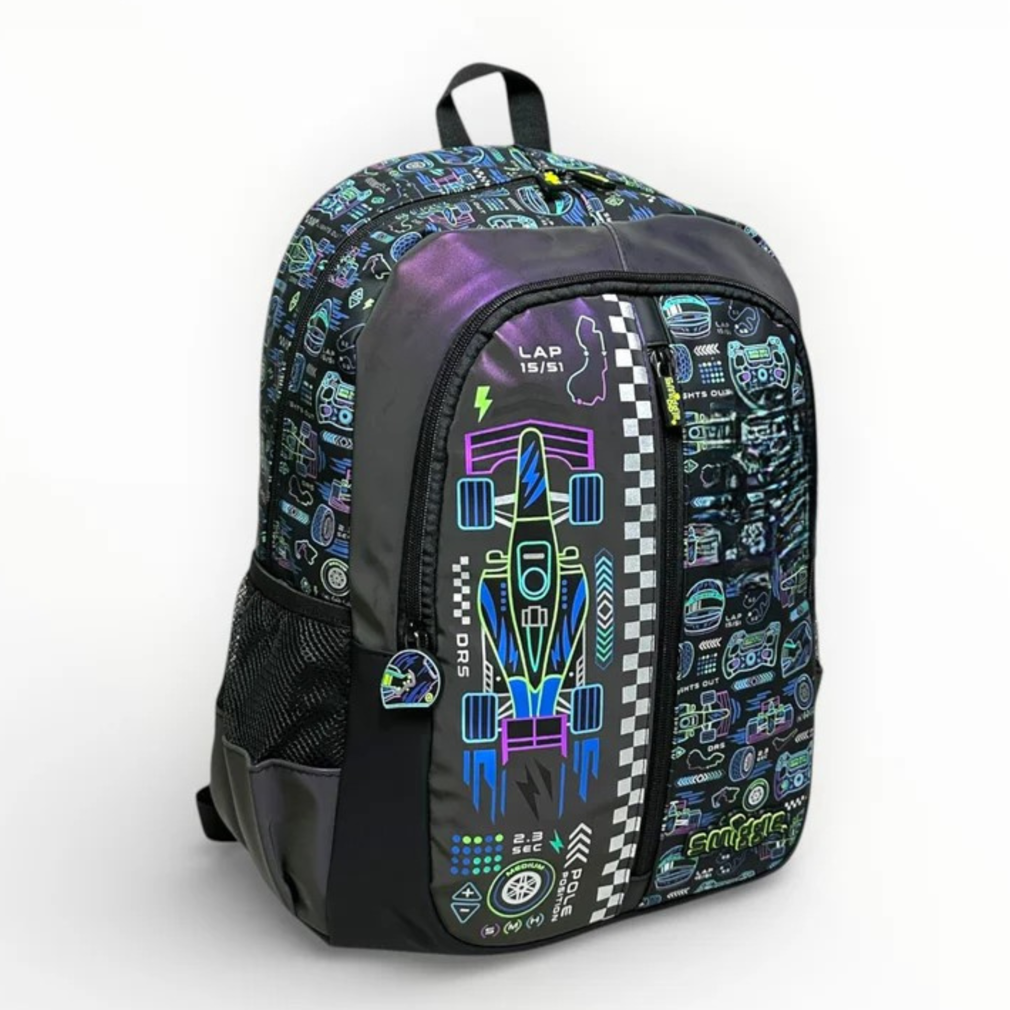 Smiggle Original 17 Inch Formula car School Bag For Grade 1-3 boy