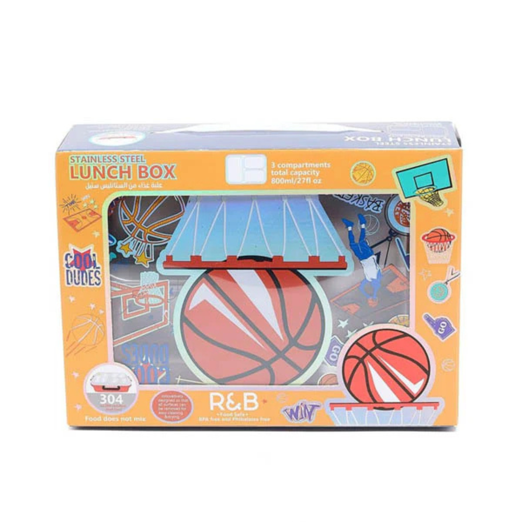 Vest Brand Basketball Design Lunch Box – Sporty, Durable & Perfect for Active Kids
