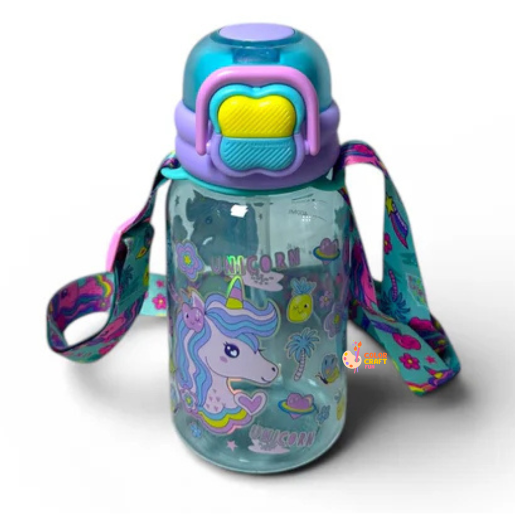 Unicorn Dual Sipper BPA Free Water Bottle 600ML