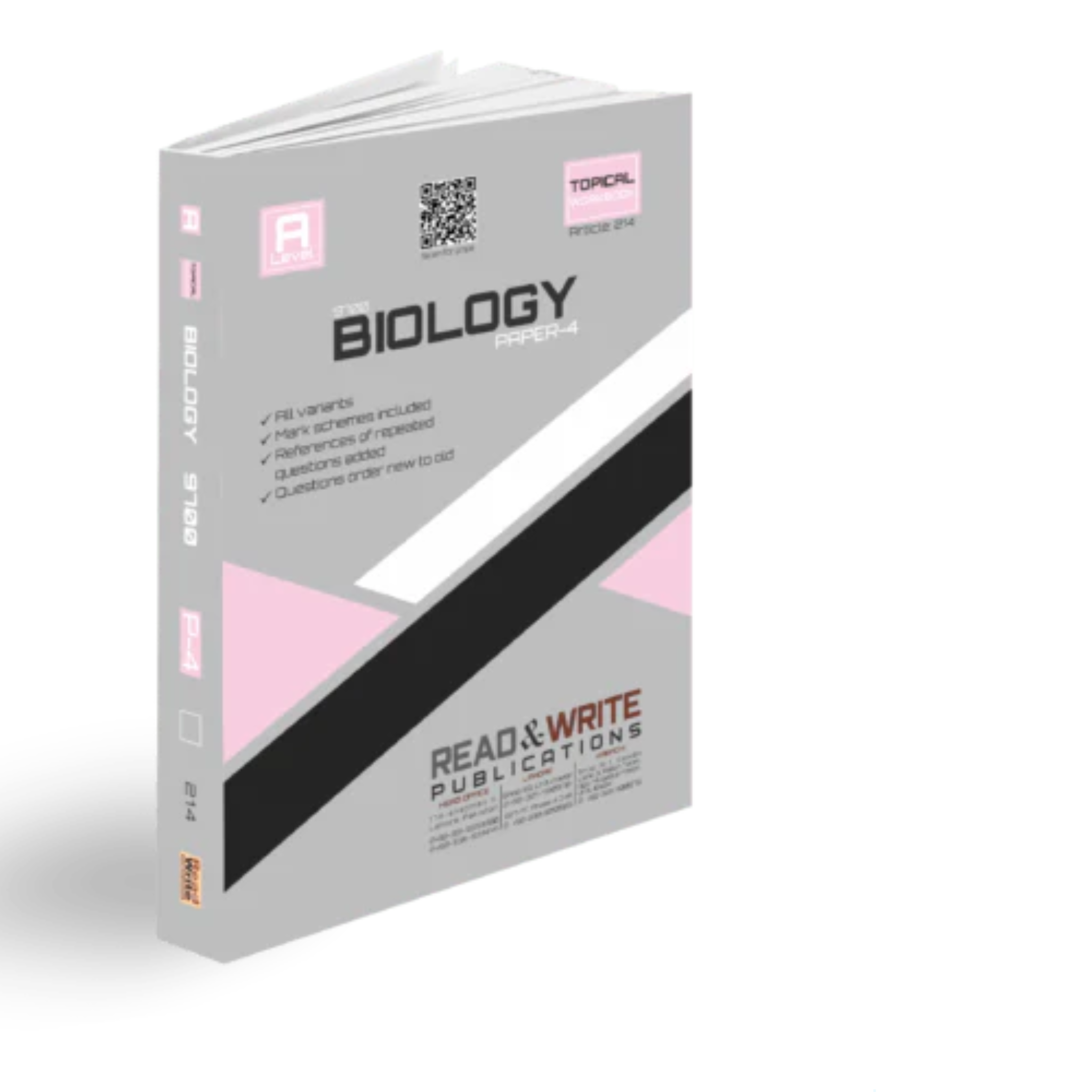 A'Level Biology P4 Topical Workbook (Art #214) Read & Write
