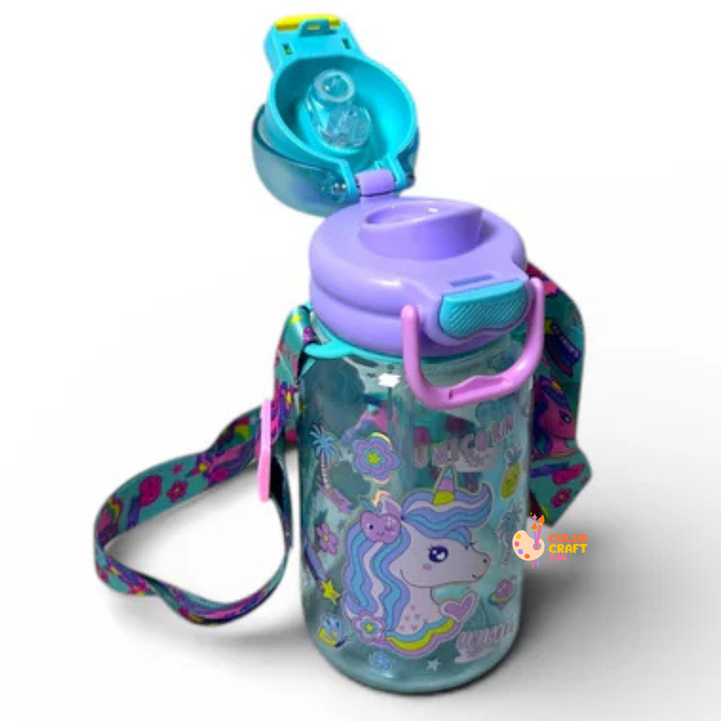 Unicorn Dual Sipper BPA Free Water Bottle 600ML