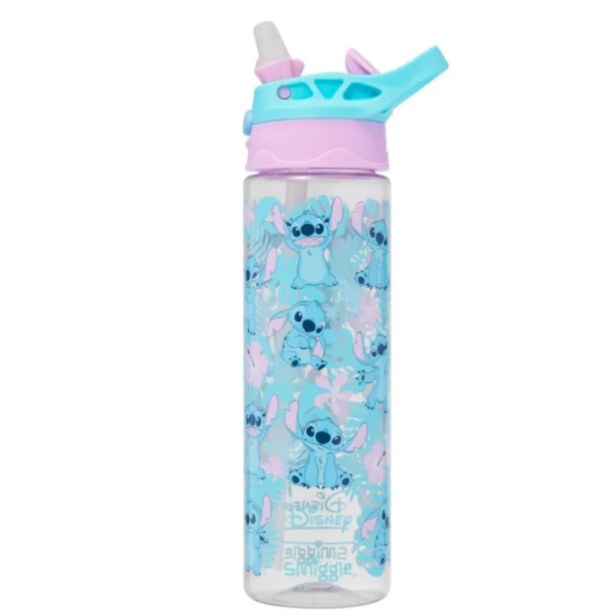 Smiggle Orignal Lillo Stich Plastic Water Bottle 680 ml With Side Hanging Strap