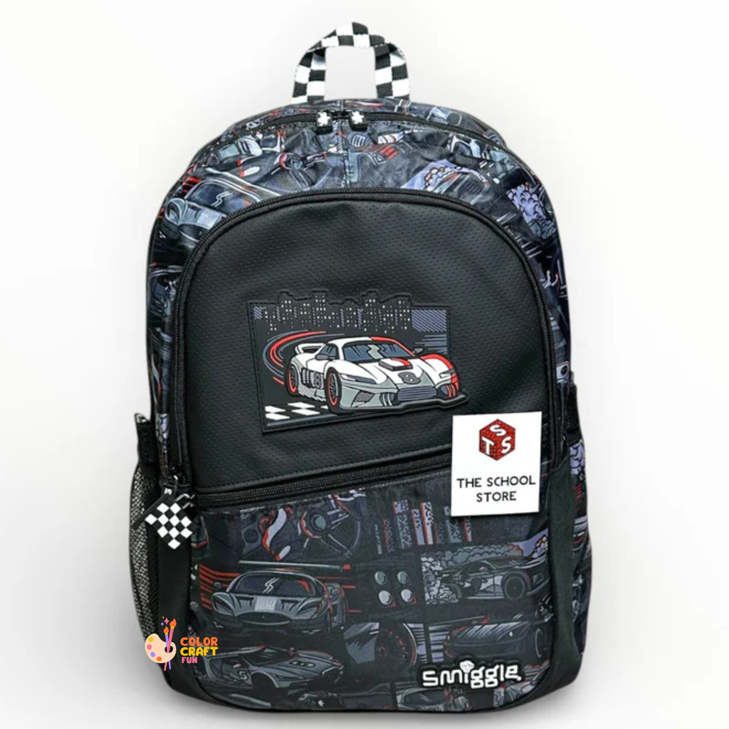 Original Smiggle 17 Inch Car School Bag For Grade 1 Till 3 Boys