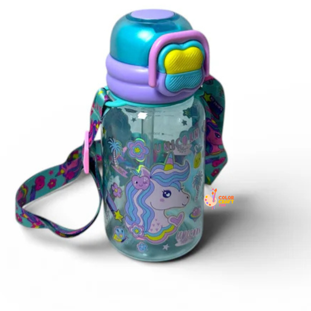 Unicorn Dual Sipper BPA Free Water Bottle 600ML
