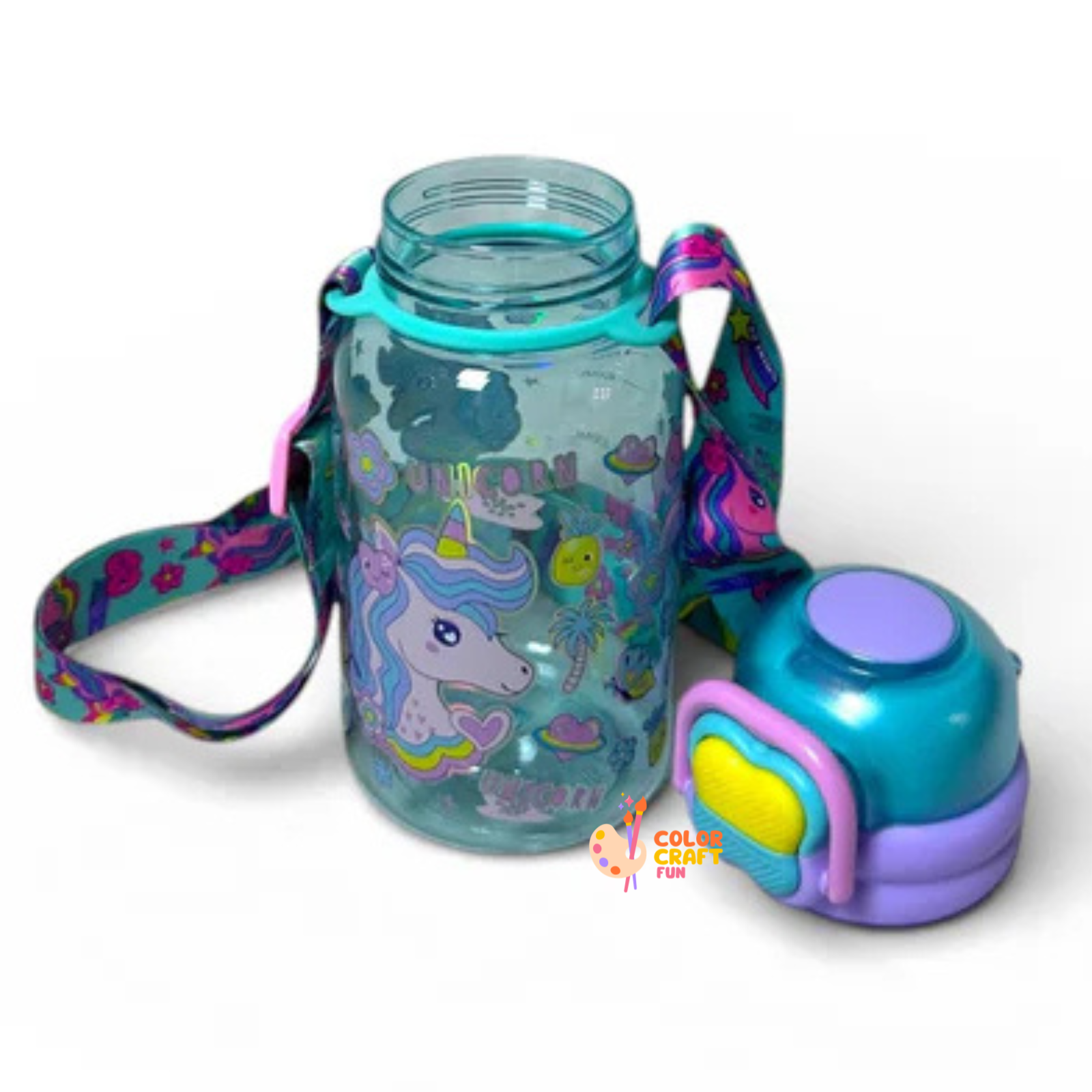 Unicorn Dual Sipper BPA Free Water Bottle 600ML