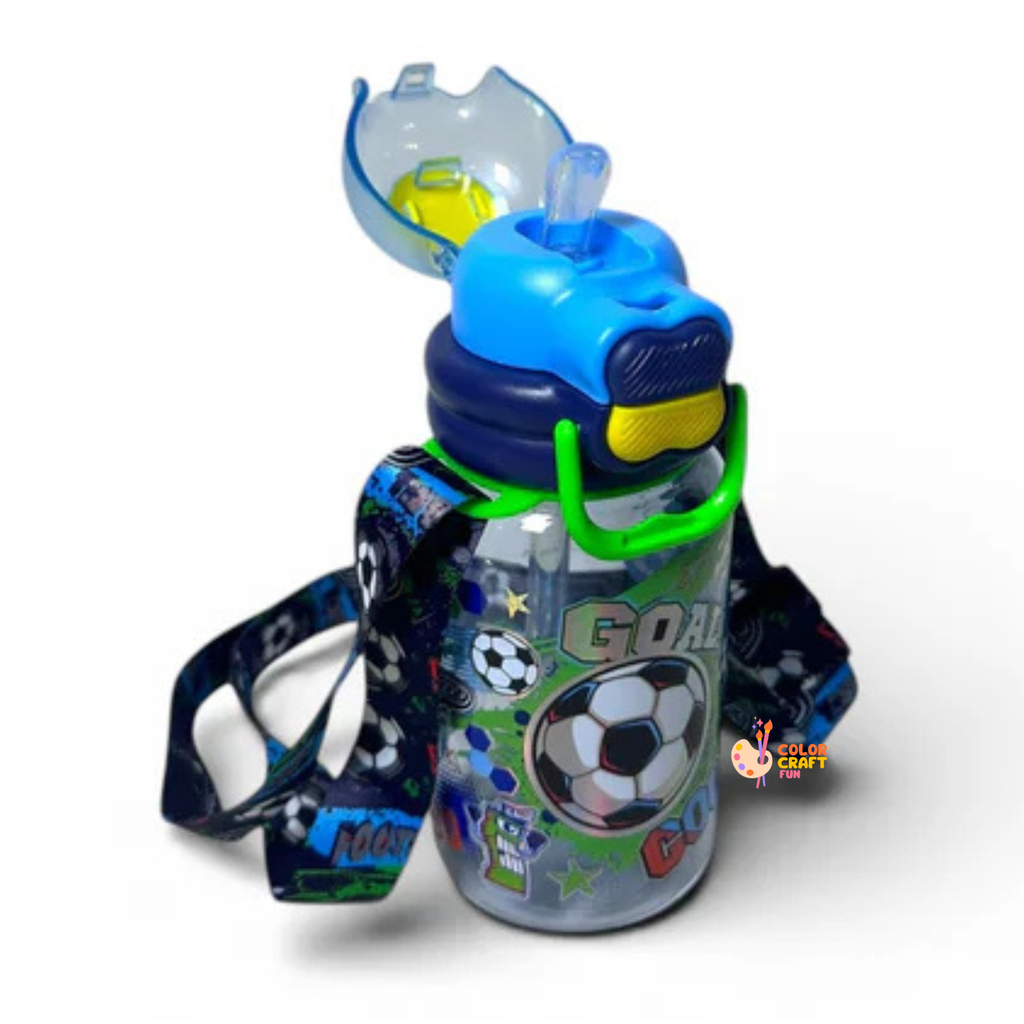 Football Dual Sipper BPA Free Water Bottle 600ML