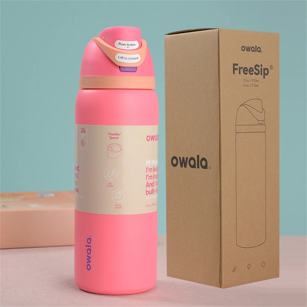 Owala FreeSip Stainless Steel Water Bottle (700ml / 24oz)