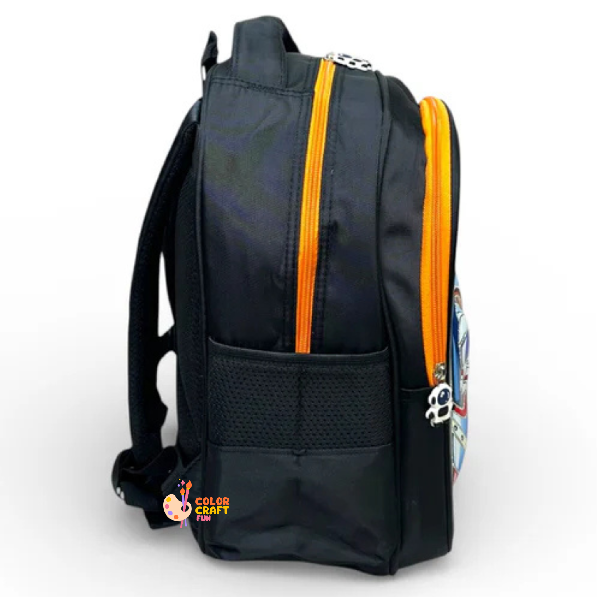 14 Inch 3D Space Astronaut School Bag For Nursery Till KG Boys ( With Keychain )