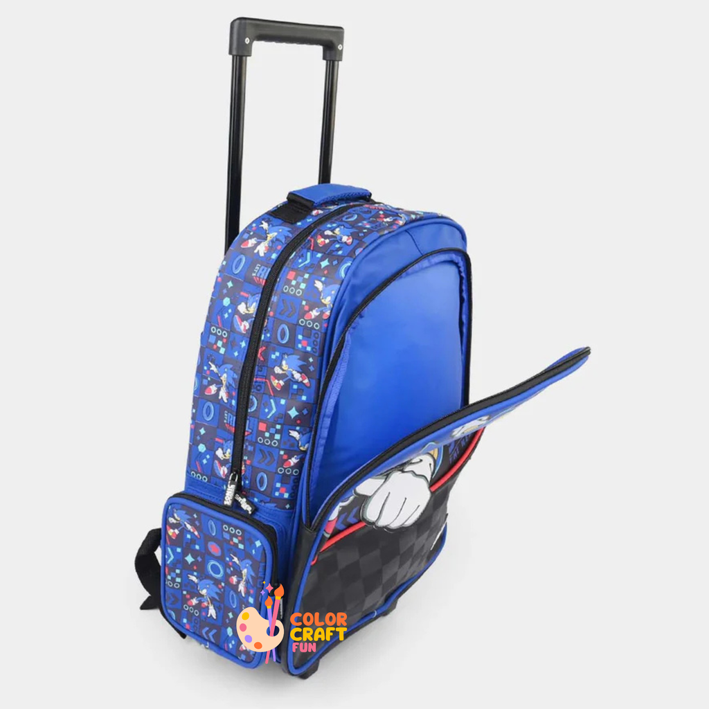 Orignal Smiggle Rolling Backpack/Trolley Bag for Kids SONIC  size 19inch