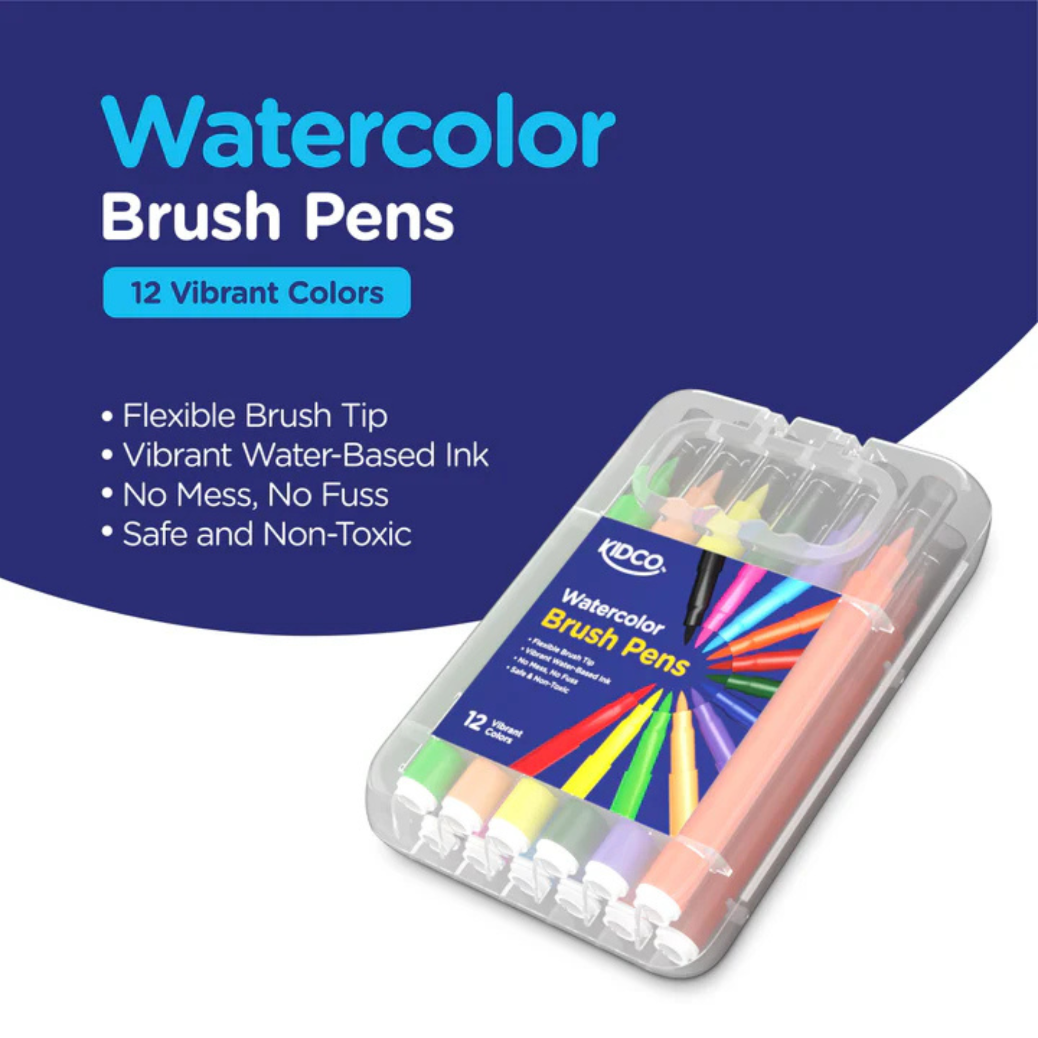 Brush Marker Set - Pack Of 12 - WM8-12 Kidco