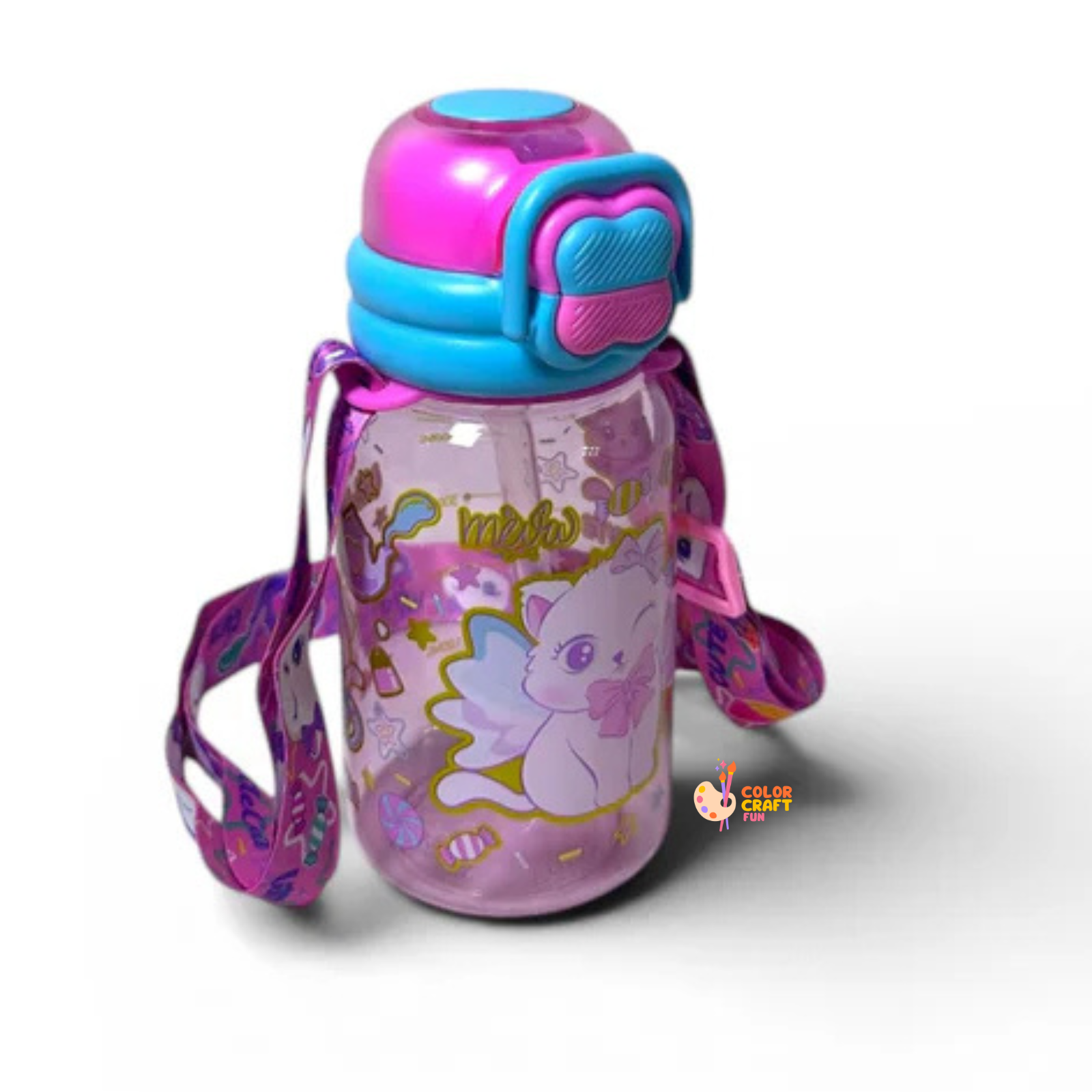 Cup Cake Dual Sipper BPA Free Water Bottle 600ML
