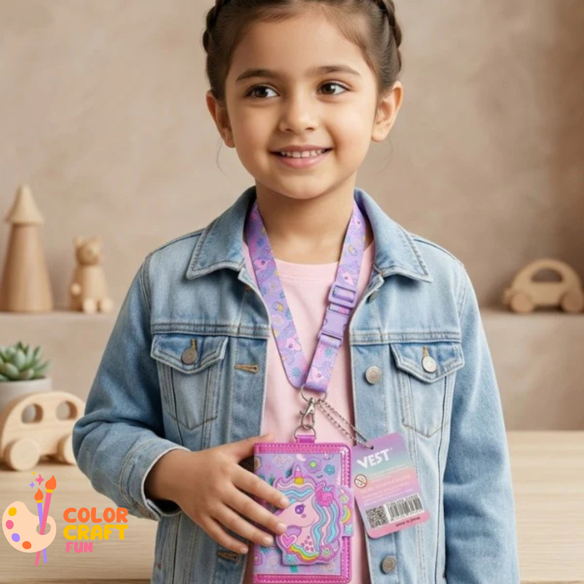 Vest Magical Unicorn Kids Wallet with Detachable Neck Strap – Premium Children’s Wallet