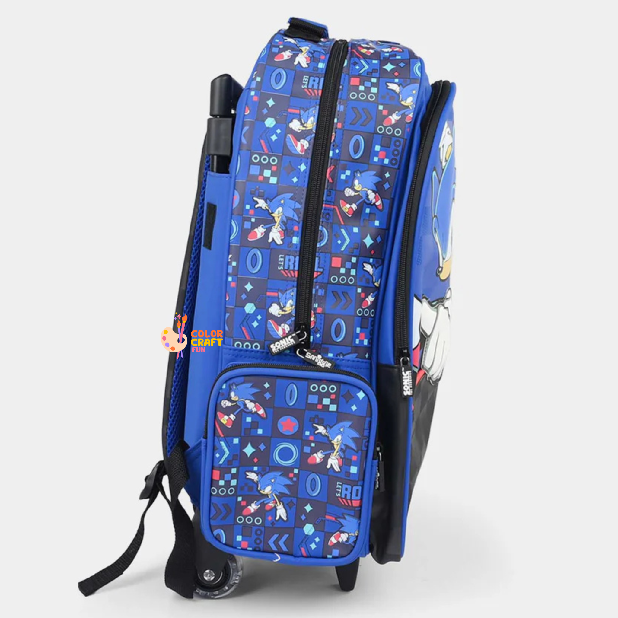 Orignal Smiggle Rolling Backpack/Trolley Bag for Kids SONIC  size 19inch