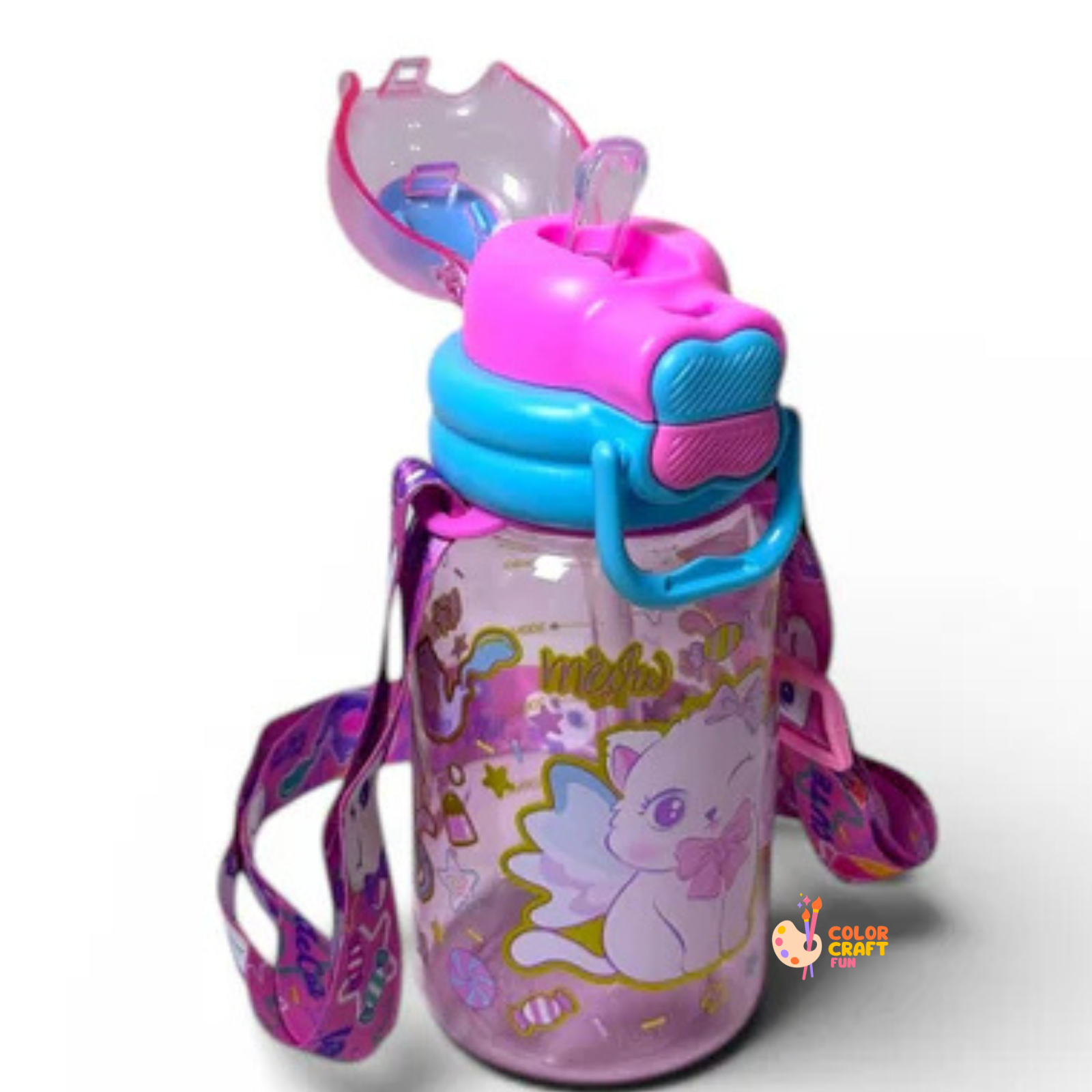 Cup Cake Dual Sipper BPA Free Water Bottle 600ML