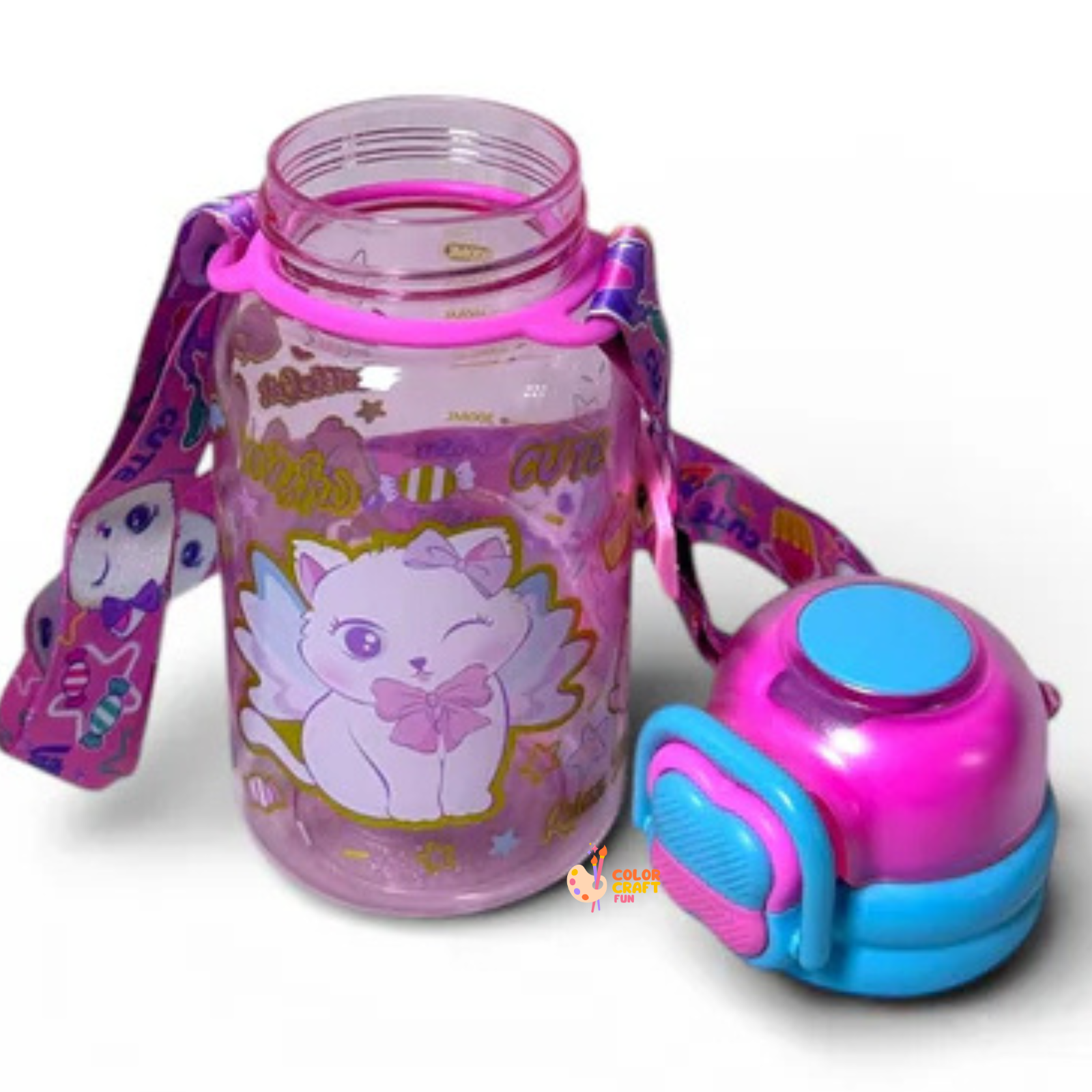 Cup Cake Dual Sipper BPA Free Water Bottle 600ML
