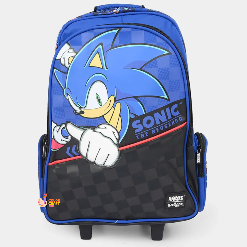 Orignal Smiggle Rolling Backpack/Trolley Bag for Kids SONIC  size 19inch